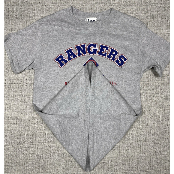 Vintage Texas Rangers Lee Sport Heathered Gray Graphic T-Shirt Nutmeg 1997 Sz S - Picture 5 of 9
